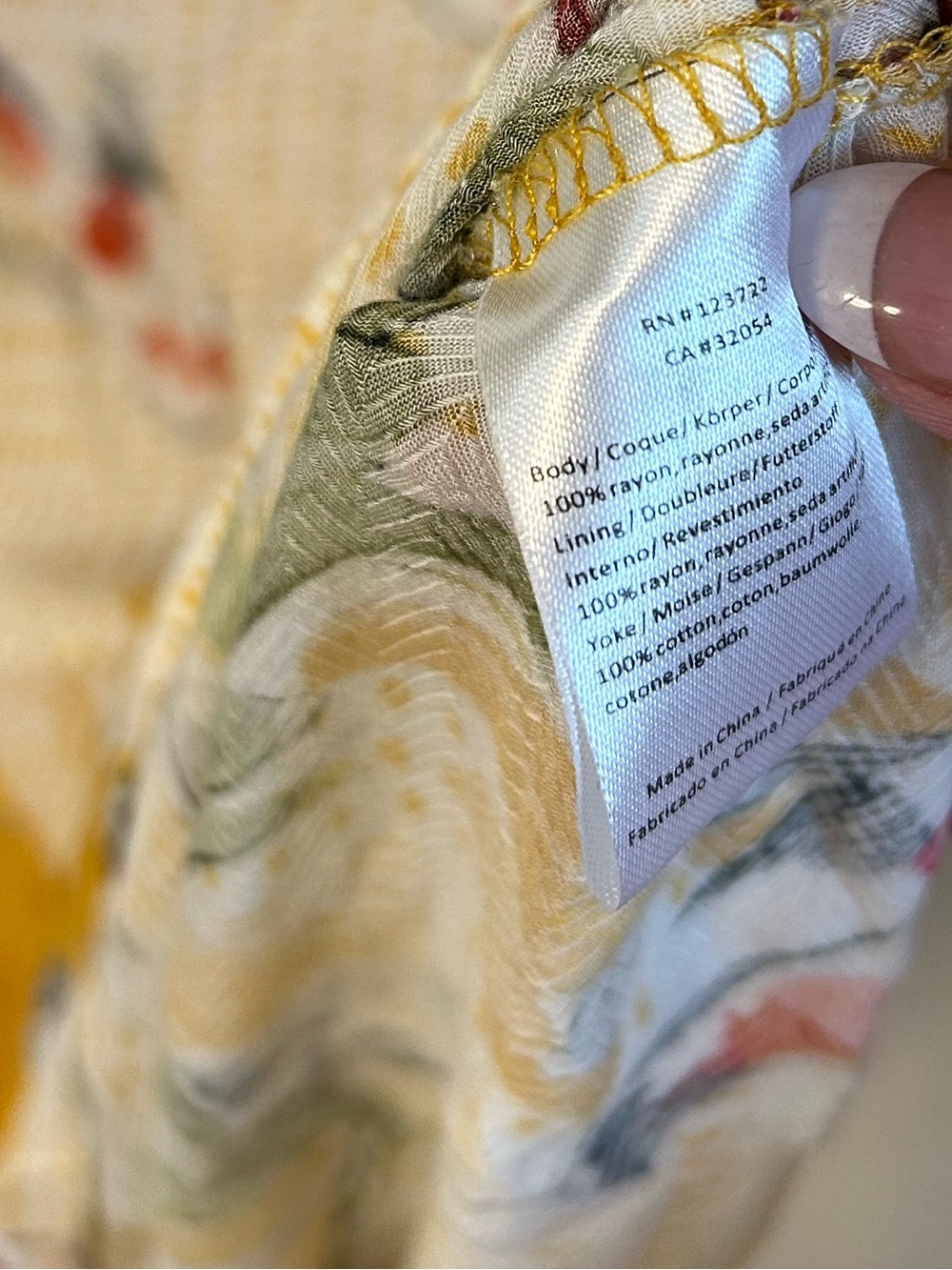 Anthropologie One September Paradiso Koi yellow Maxi dress - Picture 10 of 10